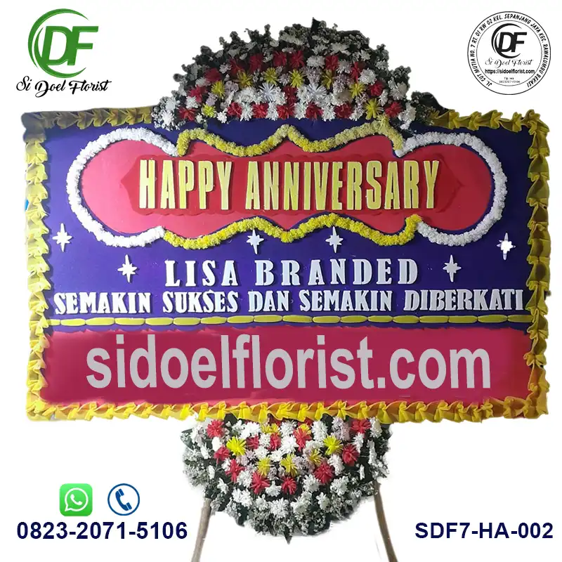 Papan Bunga Happy Anniversary - HA-002