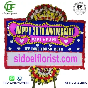 Papan Bunga Happy Anniversary - HA-005